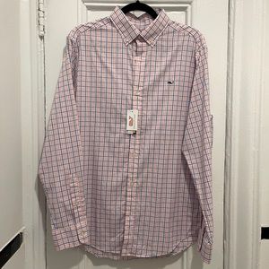 NWT Vineyard Vines Classic Button Down Collared Whale Shirt Size Medium